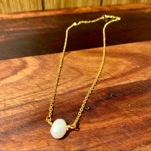 Freshwater Pearl 17" Gold Filled Chain Necklace - Picture 4 of 6